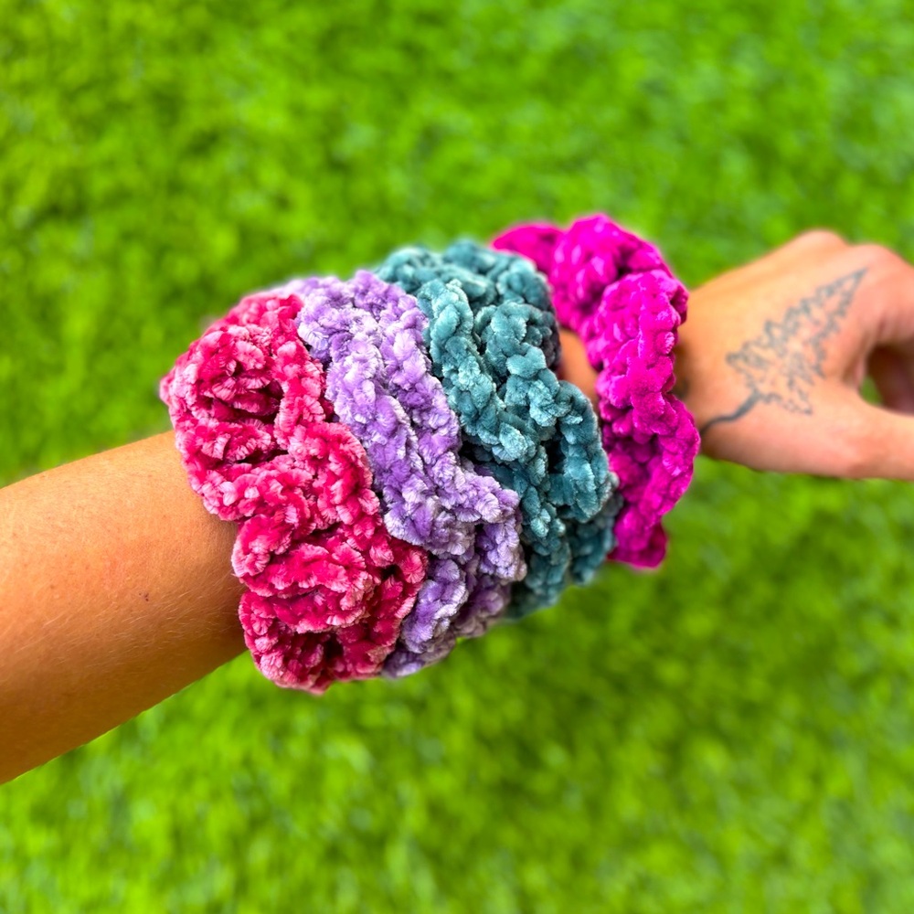 Velvet Crochet Scrunchie
